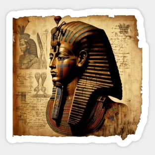 Egyptian Pharohs on Papyrus Sticker